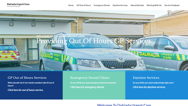 Dalriada Doctor on Call Ballymena – accessible healthcare website by IT Studio NI